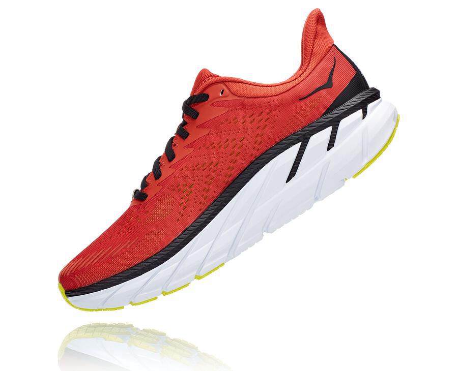 Hoka Australia One One Clifton 7 - Mens Running Shoes Red - PANTE-7504